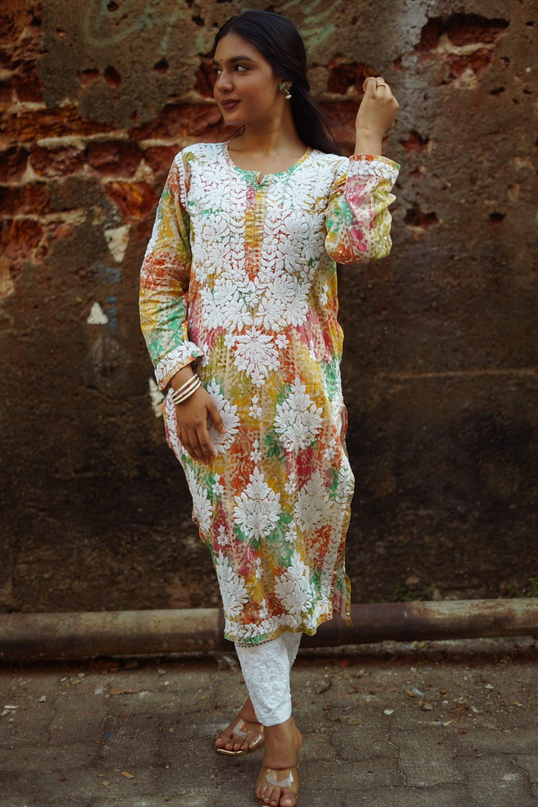 Cotton Chikankari Printed Kurta